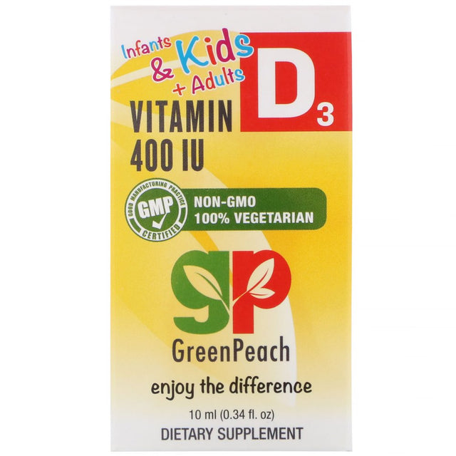 Greenpeach Vitamin D3, Liquid Drops 400Iu