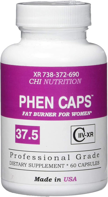 PHEN CAPS 37.5 ® for Women - Weight Loss Pills for Women - Appetite Suppressant - Thermogenic Fat Burner Supplement - Energy Pills - Carbohydrate Blocker - Metabolism Booster - Keto Diet Friendly