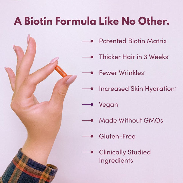 Mybiotin Proclinical W/ Astaxanthin - Purity Products - Thicker Hair in 3 Weeks - Patented Biotin Matrix - 40X More Soluble than Ordinary Biotin - Hair, Skin & Nails Super Formula - 30 Vegetarian Caps