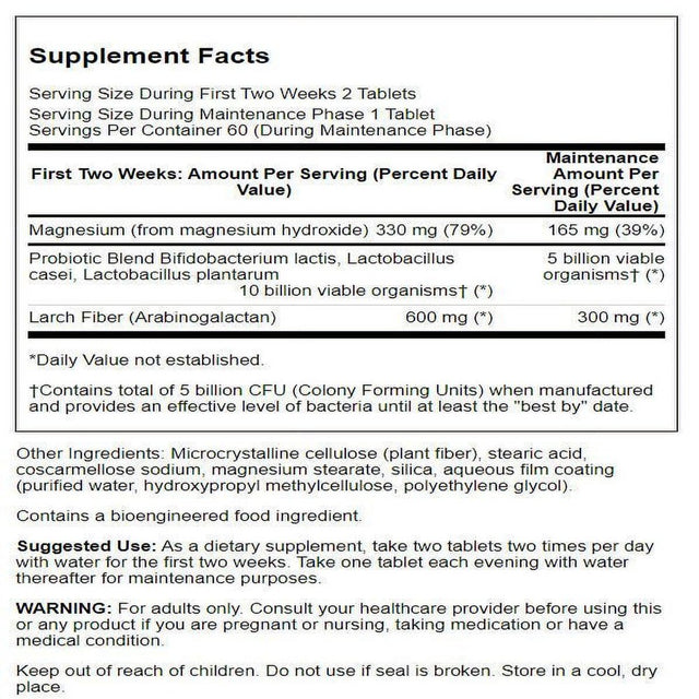 Swanson Pro-Oxy-Biotic - with Magnesium Hydroxide 5 Billion Cfu 60 Tabs 4 Pack