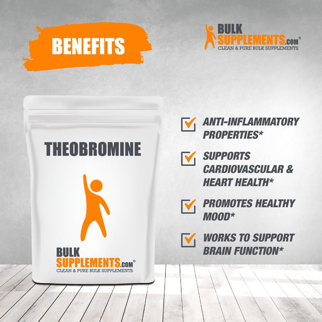 Bulksupplements.Com Theobromine Powder - Pre-Workout Powder - Thermogenic Fat Burner for Men - Thermogenic Fat Burner for Women (500 Grams)