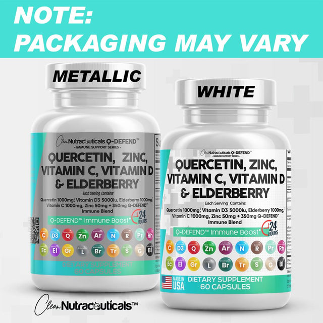 Quercetin 1000Mg Zinc 50Mg Vitamin C 1000Mg Vitamin D 5000 IU Bromelain Elderberry - Lung Immune Defense Support Supplement Adults with Artemisinin, Sea Moss, Echinacea, Garlic Immunity Allergy Relief