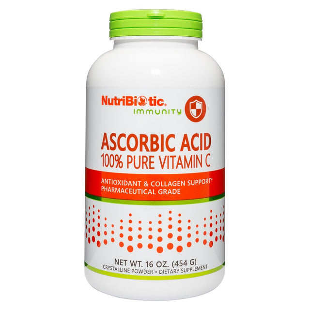 Nutribiotic Ascorbic Acid Vitamin C Powder, 16 Ounce