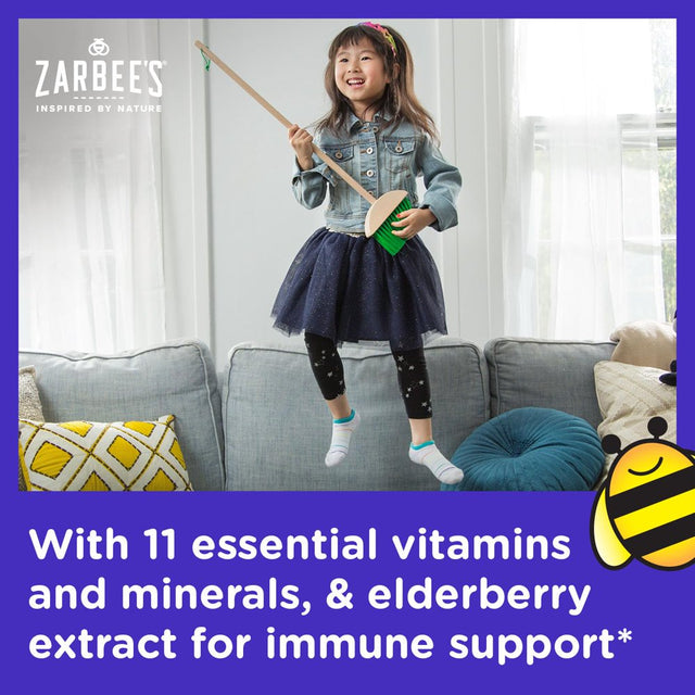 Zarbee'S Kids Complete Multivitamin + Immune Support Gummies, Berry, 70Ct