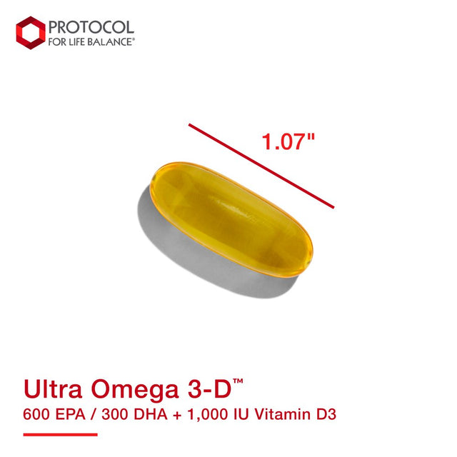 Protocol Ultra Omega 3-D - Fish Oil, Vitamin D3 - Lemon - 90 Softgels