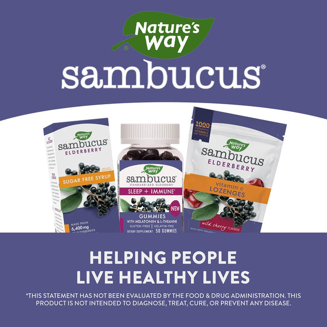 Nature’S Way Sambucus Sleep + Immune Gummies, with Melatonin, 50 Gummies