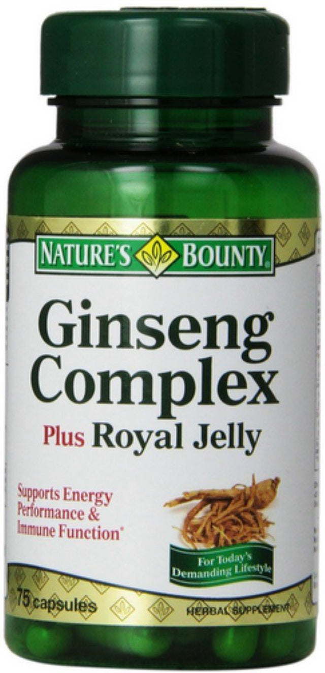 Nature'S Bounty Ginseng Complex plus Royal Jelly Capsules 75 Ea (Pack of 2)