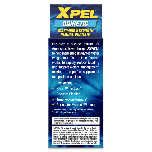 MHP Xpel Maximum Strength Herbal Diuretic (Dietary Supplement), 60 Capsules