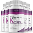 (5 Pack) Keto Vibe Pills - Dietary Supplement for Weight Loss, Appetite Control & Suppressants.