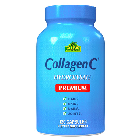 Collagenc Hydrolysate Premium Formula with Vitamin C - Nutritional Supplement with Vitamin C - Skin, Nails & Hair Rejuvenation, Supports Bone, Muscle Health - 120 Capsules