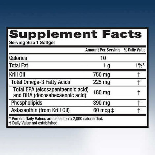 Schiff Megared Ultra Concentration Omega-3 Krill Oil 750 Mg., 80 Softgels