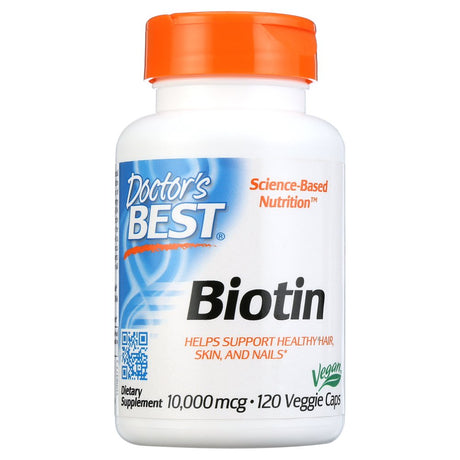 Doctor'S Best Biotin, 10,000 Mcg, 120 Veggie Caps