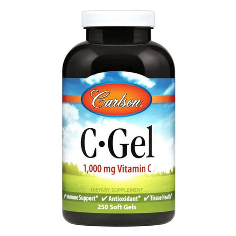 Carlson - C-Gels, 1000 Mg, Vitamin C Softgels, Immune Support, Antioxidant, 250 Softgels