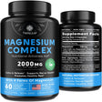 Magnesium Brain Booster Made in USA - Supports Brain Health & Function as Natural Calm, Relax & anti Stress Aid - Nootropic Magnesium Memory, Concentration & Focus Pills That Promote Better Sleep