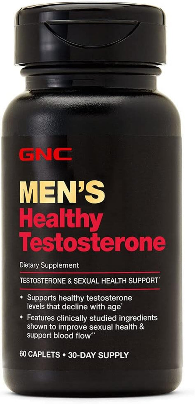 GNC Men'S Healthy Testosterone, 60 Caplets, Testosterone and Sexual Health Support