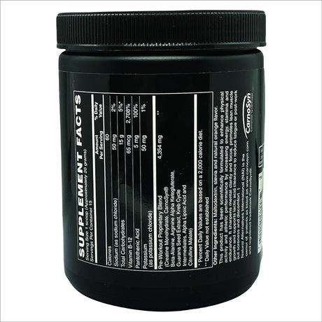 Pre-Workout Formula Fast-Acting Formula with Beta-Alanine, Creatine, Arginine, Kreb Cycle Intermediates, Guarana, Alpha-Lipoic Acid, and Citrulline