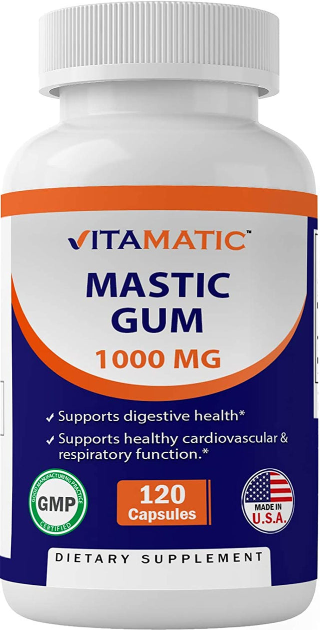 Vitamatic 3 Pack Mastic Gum 1000Mg per Serving - Support Digestive Function, Gastrointestinal Health, Immune and Oral Wellness, Total 360 Capsules