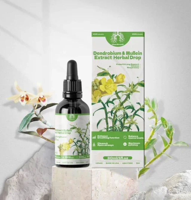 Herbal Lung Health Essence Dendrobium and Mullein Extract Herbal Drops