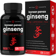 Nutrachamps Korean Red Panax Ginseng Capsules | Extra Strength Ginsenosides for Energy, Focus, Performance, Vitality & Immune Support | Korean Red Ginseng Root Extract Powder Supplement | Vegan Pills