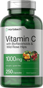 Vitamin C 1000Mg | 250 Capsules | with Bioflavonoids & Rose Hips | by Horbaach