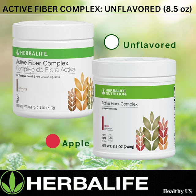 Herbalife Unflavored Active Fiber Complex: (210G) 7.4 Oz. for Digestive Health, Natural Flavor, Gluten-Free, 10 Calories