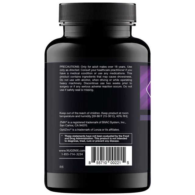 Nugenix PM ZMA - Nighttime Free Testosterone Booster and Sleep Support, 120 Count