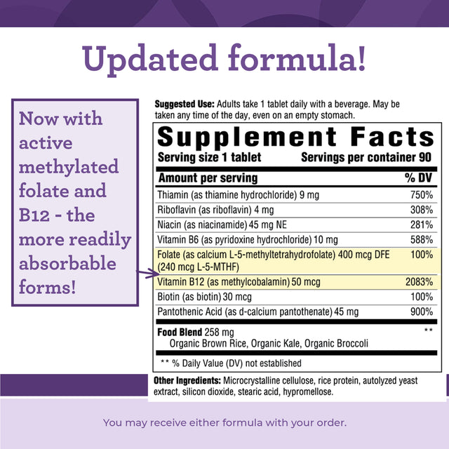 INNATE Response Formulas B Complex - B Vitamin Supplement - Supports Cellular Energy Production and Metabolism - Vegan, Kosher, Non-Gmo Project Verified - Made without 9 Food Allergens - 90 Tablets