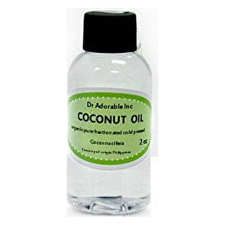 Dr. Adorable - 100% Pure Fractionated Coconut Oil Organic Natural Moisturizing Oil Hair Skin Nails - 2 Oz