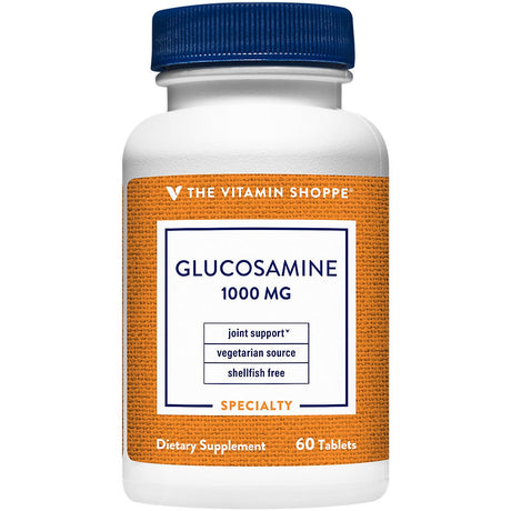 The Vitamin Shoppe Glucosamine 1,000MG, Vegetarian Source & Shellfish Free, Supports Joint Health (60 Tablets)