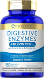 Digestive Enzymes with Probiotics and Prebiotics | 180 Capsules | by Carlyle