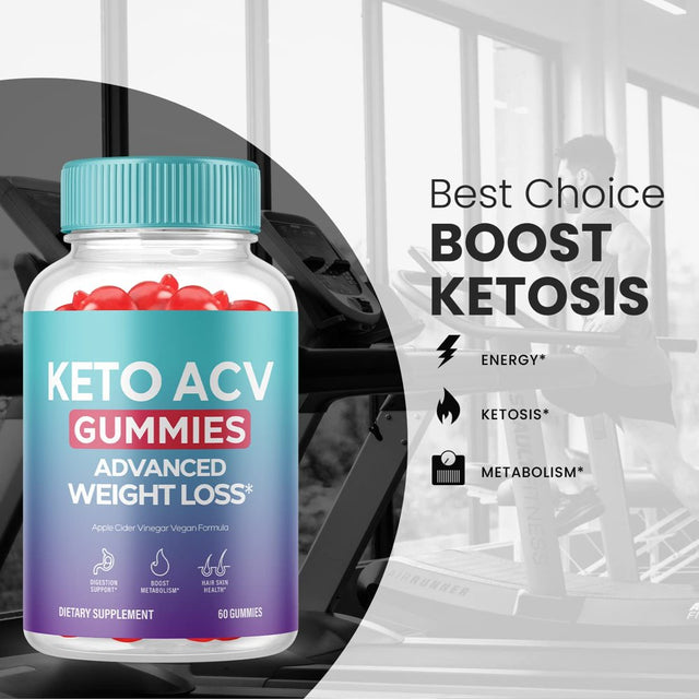 (1 Pack) Keto ACV Gummies - Energy & Focus Boosting Dietary Supplements for Weight Management & Metabolism - Fat Burn - 60 Gummies