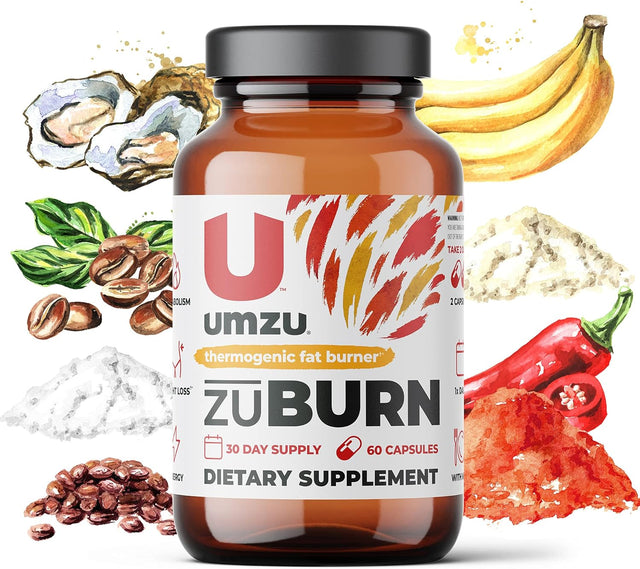 UMZU Zuburn - Thermogenic Supplement to Support Metabolism and Energy, Thermogenic Fat Burner, Blend of Vitamins and Caffeine - (30 Day Supply 60 Capsules)