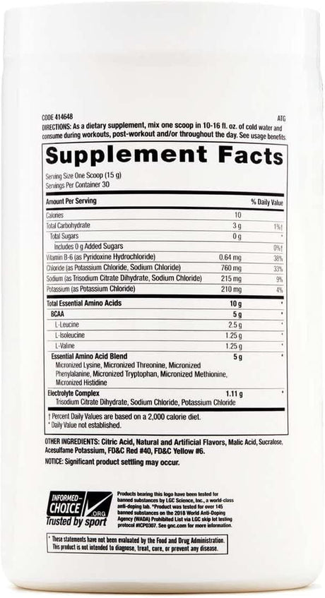 GNC Pro Performance Essential Amino Complete, Tangy Orange, 30 Servings, Supports Muscle Recovery