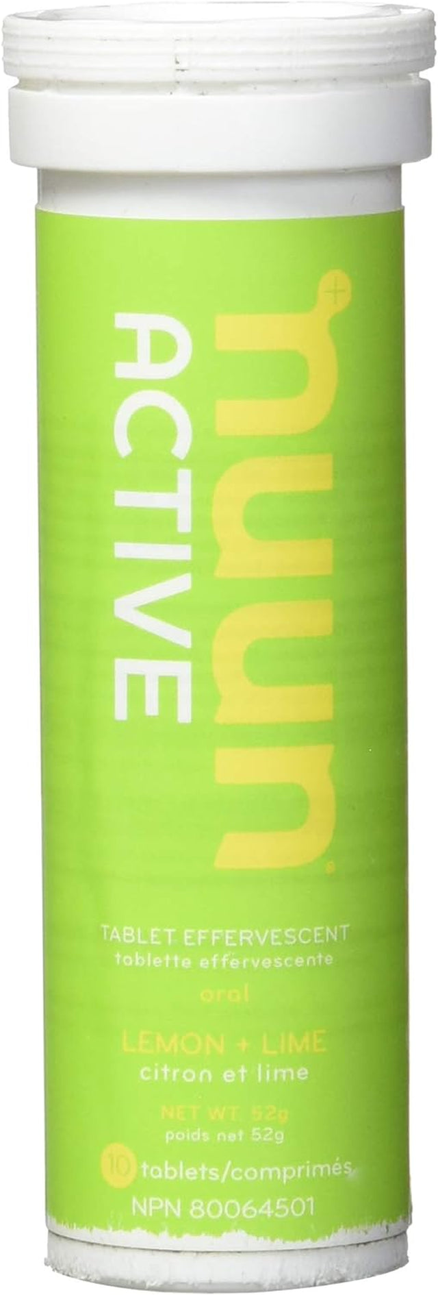 NUUN Lemon Lime Sport Electrolyte Tablets, 10 CT