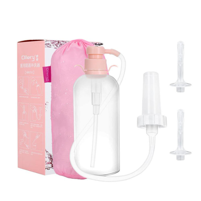 WALFRONT Vaginal Douche Bottle for Women 600Ml/20.3Oz Reusable Vaginal Cleaning Kit Vaginal Enema Douche Anal Cleaning