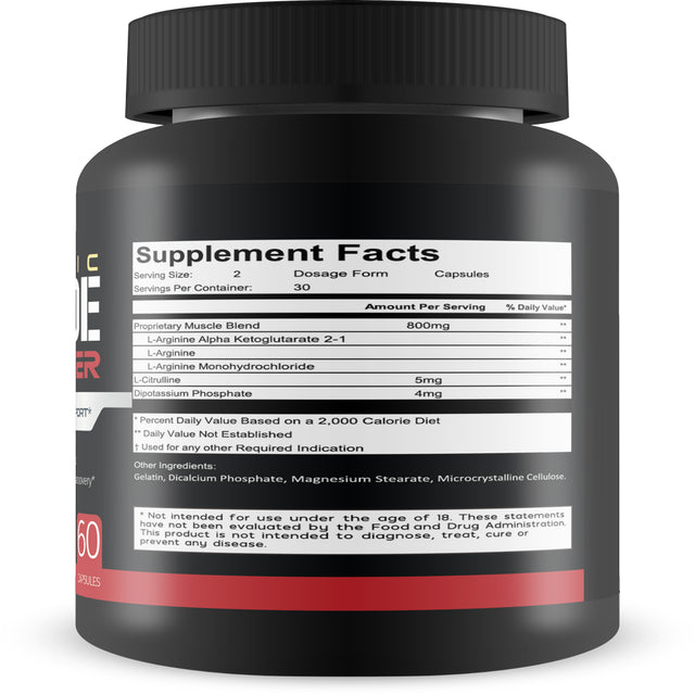 Nitric Oxide Booster - Ultra Andro Dna Muscle Pump Support - Increase Blood Flow - Expand Muscles - Improve Nutrient Delivery - Pre Workout Support - 30 Servings