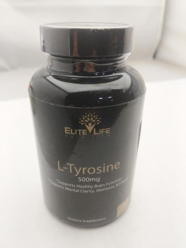 L-Tyrosine 500Mg - Best Tyrosine Supplement - Pure, Natural, and Vegan Amino Acid - Supports Healthy Brain Function, Stress, and Mood, plus Optimum Mental Clarity, Alertness, and Energy - 120 Capsules