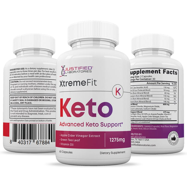 Xtreme Fit Keto ACV Gummies 1000Mg & Keto ACV Pills 1275MG Bundle