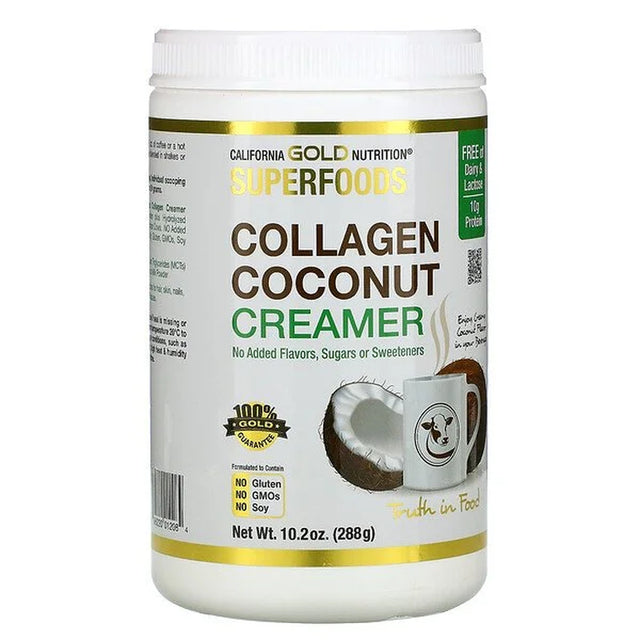 California Gold Nutrition, SUPERFOODS, Collagen Coconut Creamer Powder, Unsweetened, 10.2 Oz Pack of 2