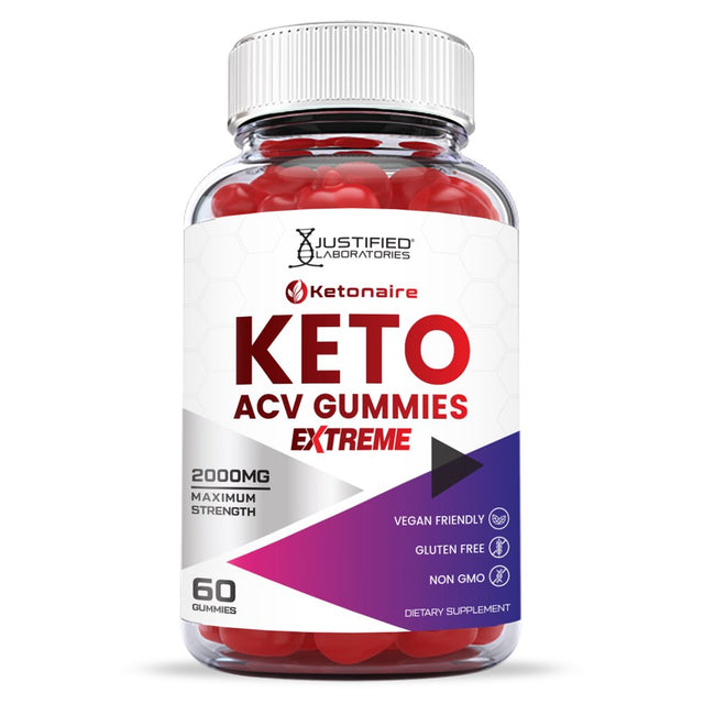 (10 Pack) Ketonaire Keto Extreme ACV Gummies 2000Mg Dietary Supplement 600 Gummys