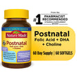 Nature Made Postnatal Multivitamin + DHA 200Mg, Postnatal Vitamins for Breastfeeding Moms, 60 Ct