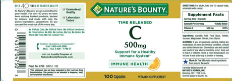 Nature'S Bounty Vitamin C Supplement 500Mg Supports Immune Health, 100Ct