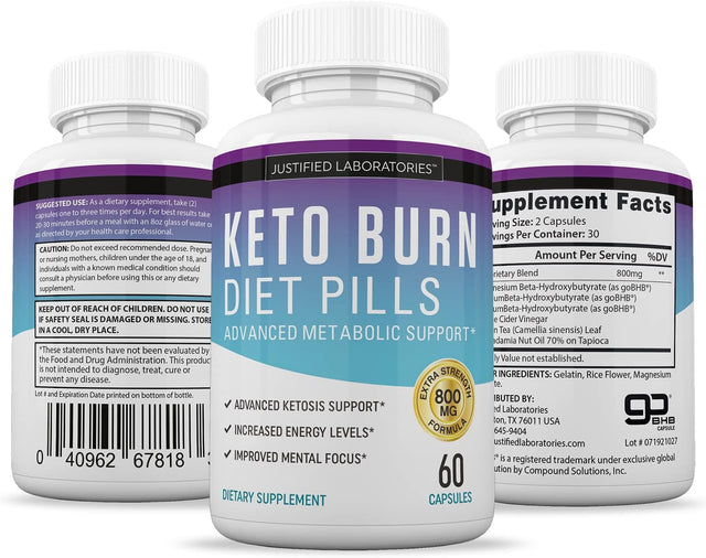 (4 Pack) Keto Diet Burn Diet Pills Advanced Ketogenic Support Exogenous Ketones Ketosis for Men Women 240 Capsules