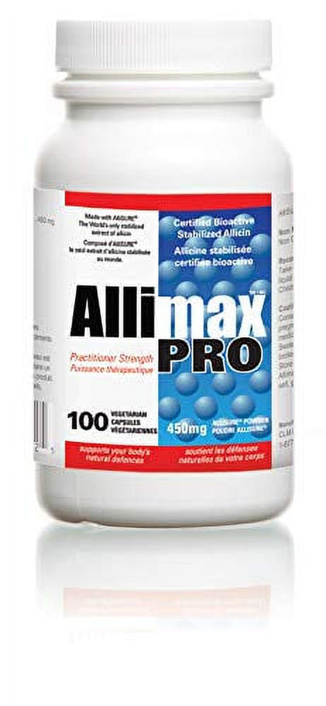 Allimax Pro 450Mg 100 Capsules. Professional Strength Support for Your Body?S Immune Function through Natural Allicin, a Potent Compound Extracted from Clean and Sustainable Spanish Gro