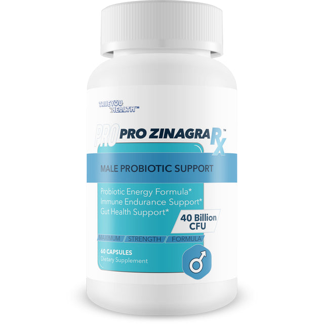 Pro Zinagra RX - Male Probiotic Support - Promote Increased Energy & Endurance - Support Gut & Male Health with Probiotics for Men - 40 Billion CFU Male Formula - Additional Immune Support Benefits