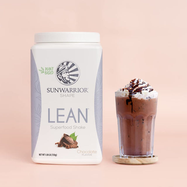 Sunwarrior Vegan Protein Superfood Shake Meal Replacement Organic Protein Supplement | Gluten Free Non-Gmo Dairy Free Sugar Free Low Carb Plant Based Protein | Chocolate 20 Servings | Shape Lean