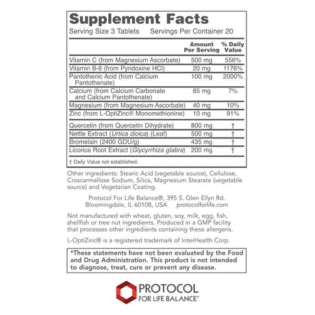 Protocol Aller-All - Immune and Respiratory Support and Defense - 60 Tabs