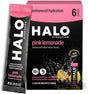 HALO Hydration Electrolyte Powder Packets – Pink Lemonade - 6 Servings (5G Each) - Organic Hydration Drink with Low Sugar + Essential Vitamins + Minerals - Vegan - Immunity Booster