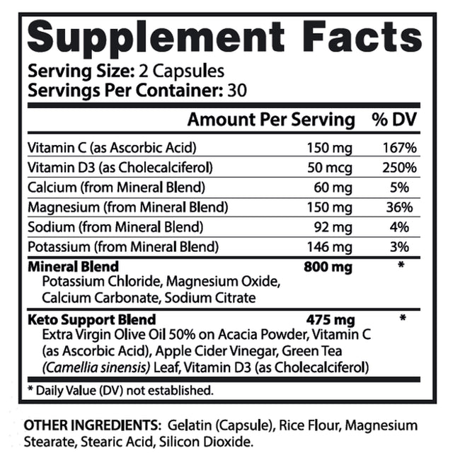 (2 Pack) Mach 5 Keto ACV Pills 1275Mg Dietary Supplement 120 Capsules