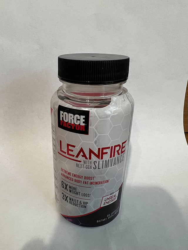 FORCE FACTOR Leanfire with Next-Gen SLIMVANCE, 2-Pack, Advanced Energy Pills with B Vitamins and Caffeine to Boost Metabolism, Enhance Focus, and Improve Workout & Fitness Performance, 120 Capsules